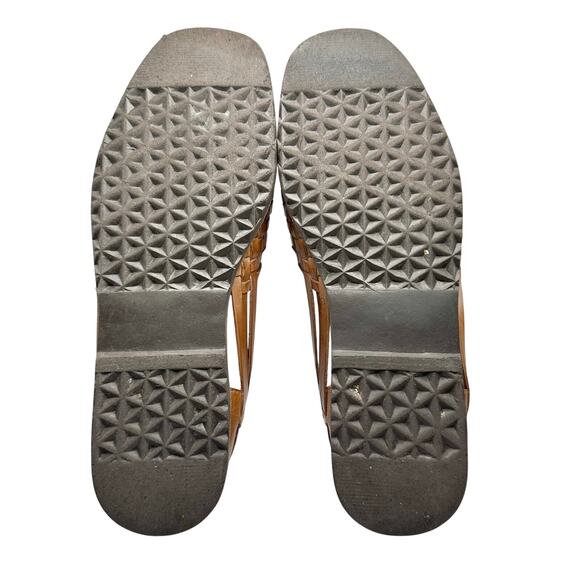 Sunsteps | Women | Golden Tan Hand Woven Leather Huaruche Slip-On Sandals | Sz 8 - Picture 6 of 13